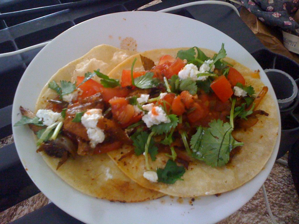 Pork Tacos w/ Goat Cheese