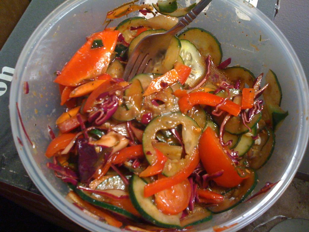 Cucumber Salad w/Red Cabbage