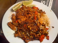 Pork and Peppers w/Brown Rice