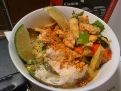 Green Curry w/Chicken, Ginger Scallion Sauce
